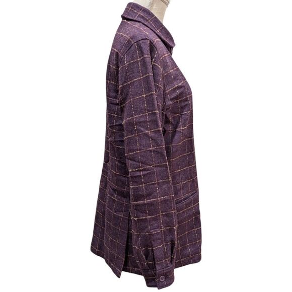 Faconnable Purple Plaid Women's Jacket - Picture 3 of 14